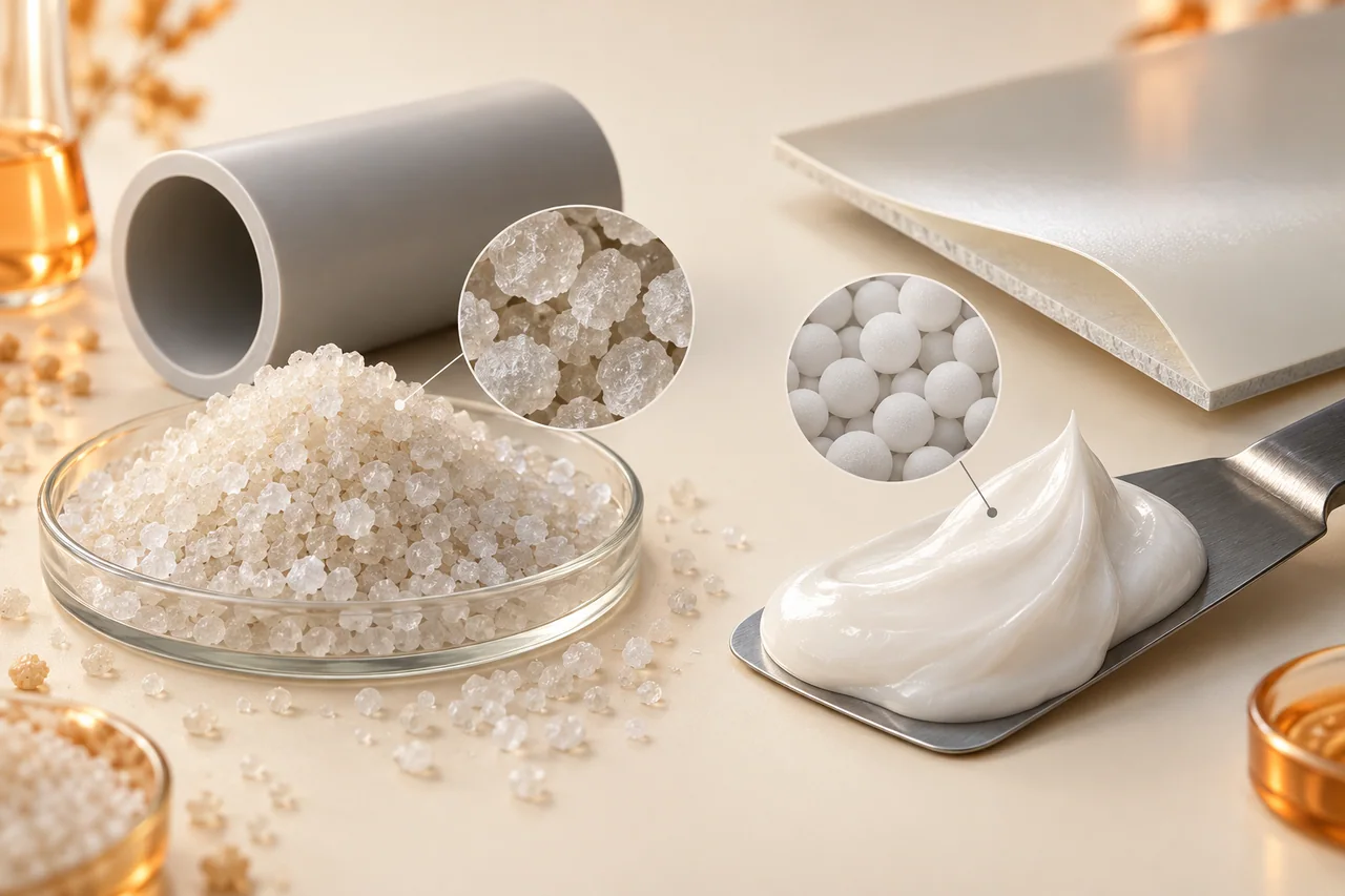 مقایسه مفهومی ذرات رزین PVC سوسپانسیونی و خمیر رزین امولسیونی و کاربردهای آن‌ها